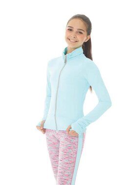 Mondor 3592 mint color figure skating dance jacket zipper XS youth NWT